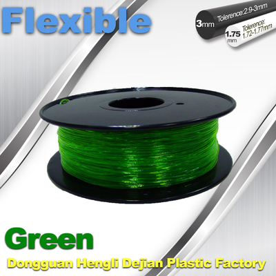 Filament flexible vert de l'imprimante 3D de 0.8kg/de petit pain favorable à l'environnement