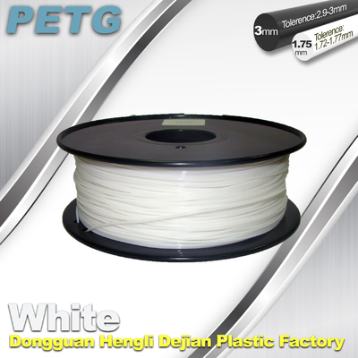 Filament de blanc du filament 1,75/3.0mm de la résistance PETG de la température