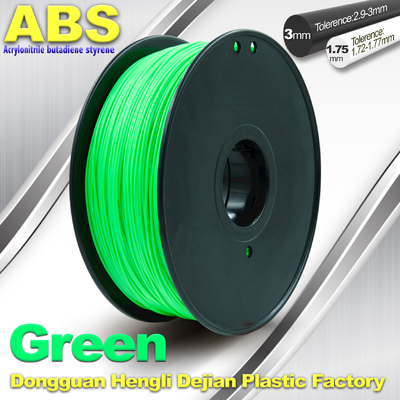 Green1.75mm adapté aux besoins du client/3.0mm 1.0KgG/filament d'imprimante ABS 3D de petit pain