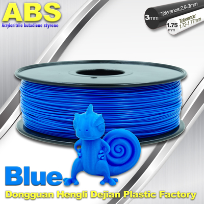 filament bleu de force matérielle de l'imprimante 3D, consommables de filament d'ABS de 1.75mm/de 3.0mm