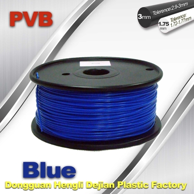 filament en métal de l'imprimante 3d, PVB de polissage bleu Fiament 1.75mm