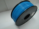 Les ABS rougeoient dans la lueur foncée du filament 1,75/3mm de l'imprimante 3d dans le filament bleu-foncé d'ABS