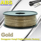 Filament conducteur d'imprimante de l'ABS 3d d'or fait sur commande matières plastiques de 1,75 millimètres/3.0mm