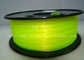 Filament matériel de PLA de couleur de jaune de fluorescence de l'impression 3d de bureau