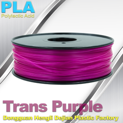 Filament pourpre biologique d'imprimante de PLA 3d de transport pour imprimer des consommables