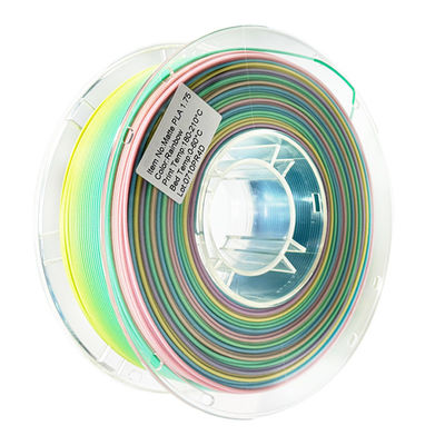 Imprimante 3D PINRUI Filament PLA Matte Rainbow 1,75 mm 1 kg Couleurs multiples Adapté à la plupart des imprimantes FDM