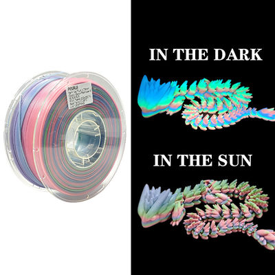 PINRUI Glow Rainbow PLA 1 kg 1,75 mm Modifier la couleur dans l'obscurité Pour l'imprimante 3D