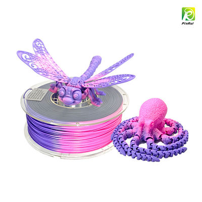 Filament d'imprimante 3D PINRUI, filament de PLA à changement de couleur à température 1,75 mm, filament d'impression 3D bien enroulé,
